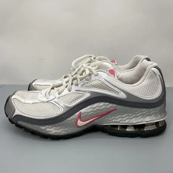 Nike Reax Run 5 Sneakers Shoes Running Training Athletic Silver White Womens 8 - Picture 6 of 14